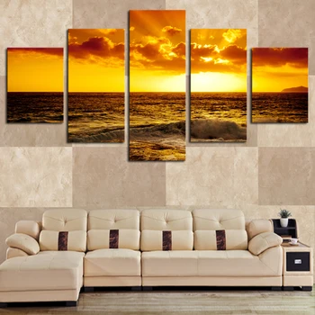 Unframed 5 Piece Setting Sun Ocean Seascape Modern Home Wall Decor Canvas Picture Art HD Print Painting On Canvas For Home Decor
Unframed 5 Piece Setting Sun Ocean Seascape Modern Home Wall Decor Canvas Picture Art HD Print Painting On Canvas For Home Decor