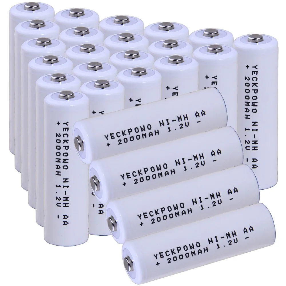 Real capacity! 25 pcs AA 1.2V NIMH AA rechargeable battery 2000mah for camera razor toy remote control flashlight yeckpowo brand
Real capacity! 25 pcs AA 1.2V NIMH AA rechargeable battery 2000mah for camera razor toy remote control flashlight yeckpowo brand