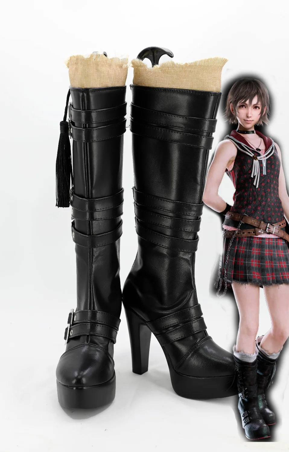 Фото Final Fantasy XV 15 FF15 Iris Amicitia Costume princess girls punk japanese shoes | Тематическая одежда и униформа