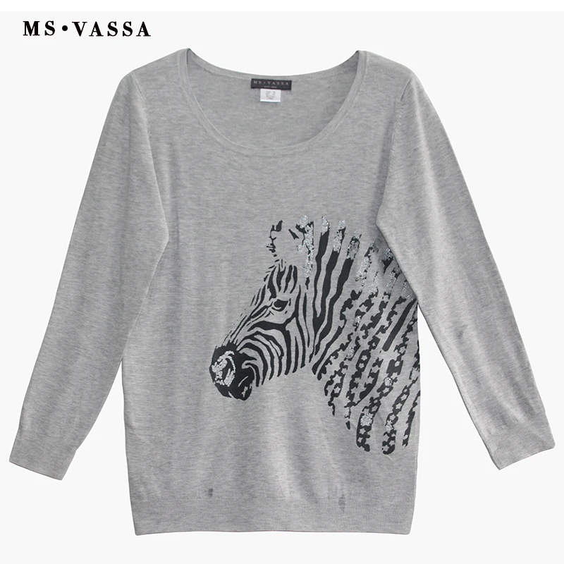 MS VASSA Women Sweaters Autumn Loose Pullovers Spring Tops Winter Print Zebra Jumpers crew neck long sleeve casual oversized
MS VASSA Women Sweaters Autumn Loose Pullovers Spring Tops Winter Print Zebra Jumpers crew neck long sleeve casual oversized