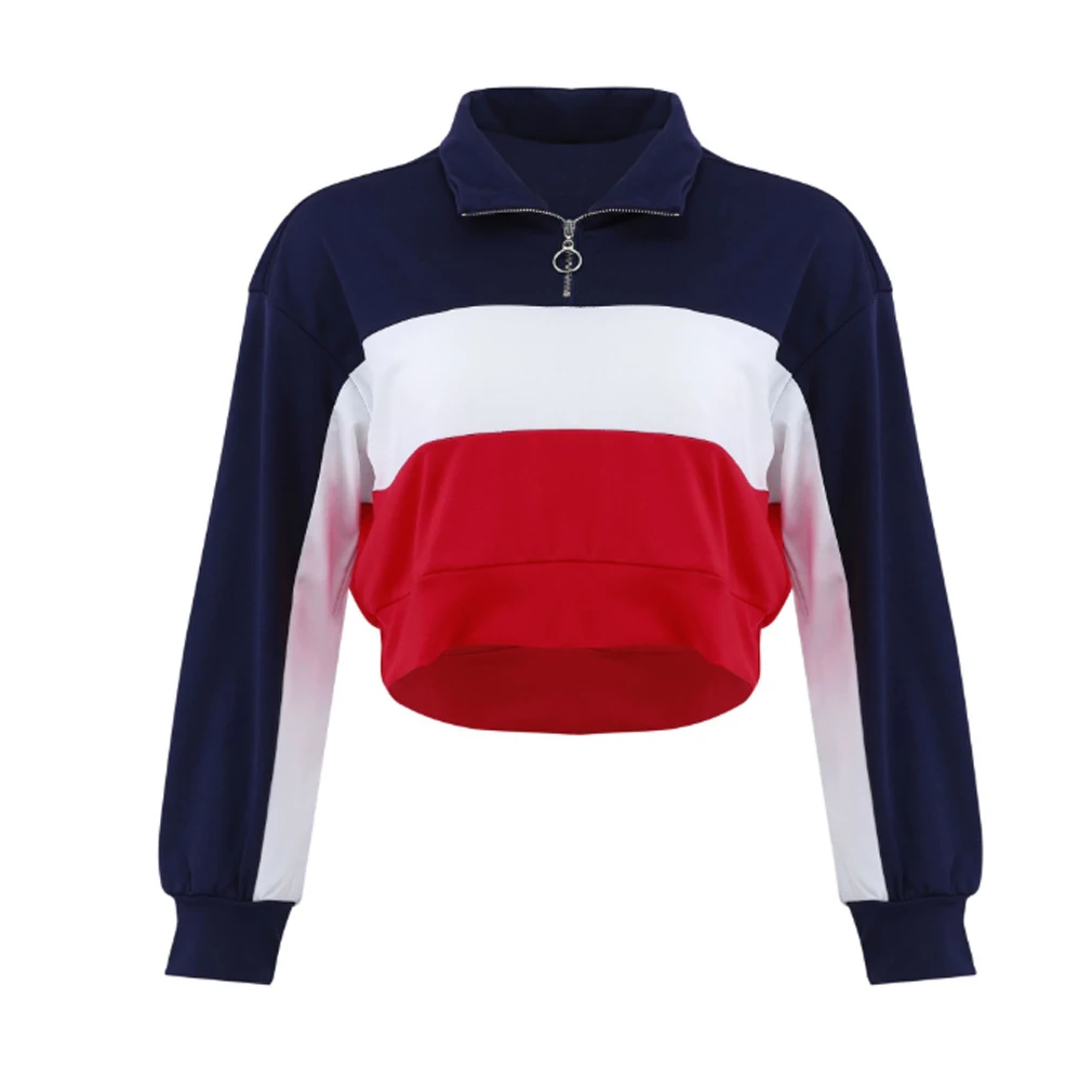 Women Long Sleeve Crop Tops Pullover Zip Up Shirt Ladies Women Jumpers 2018 Autumn Winter
Women Long Sleeve Crop Tops Pullover Zip Up Shirt Ladies Women Jumpers 2018 Autumn Winter
