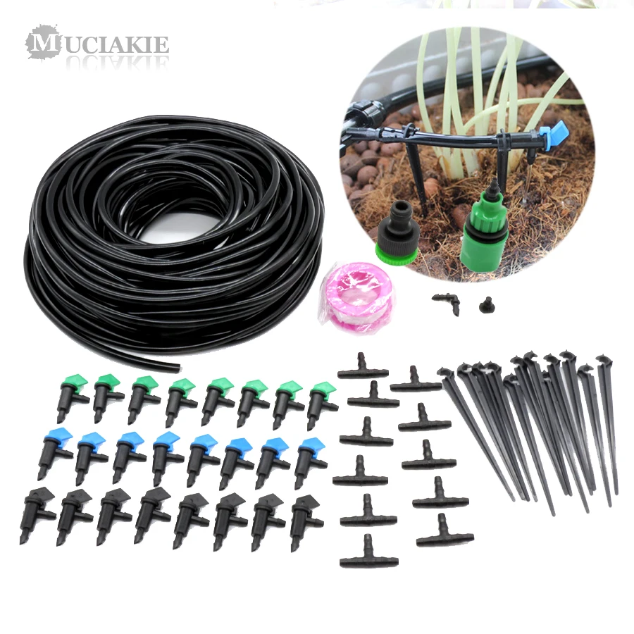 MUCIAKIE 1 KIT 10M Pressure Compensating Emitters 1/4'' Garden Water Hose Watering Drip Irrigation System Bonsai Drippers
MUCIAKIE 1 KIT 10M Pressure Compensating Emitters 1/4'' Garden Water Hose Watering Drip Irrigation System Bonsai Drippers