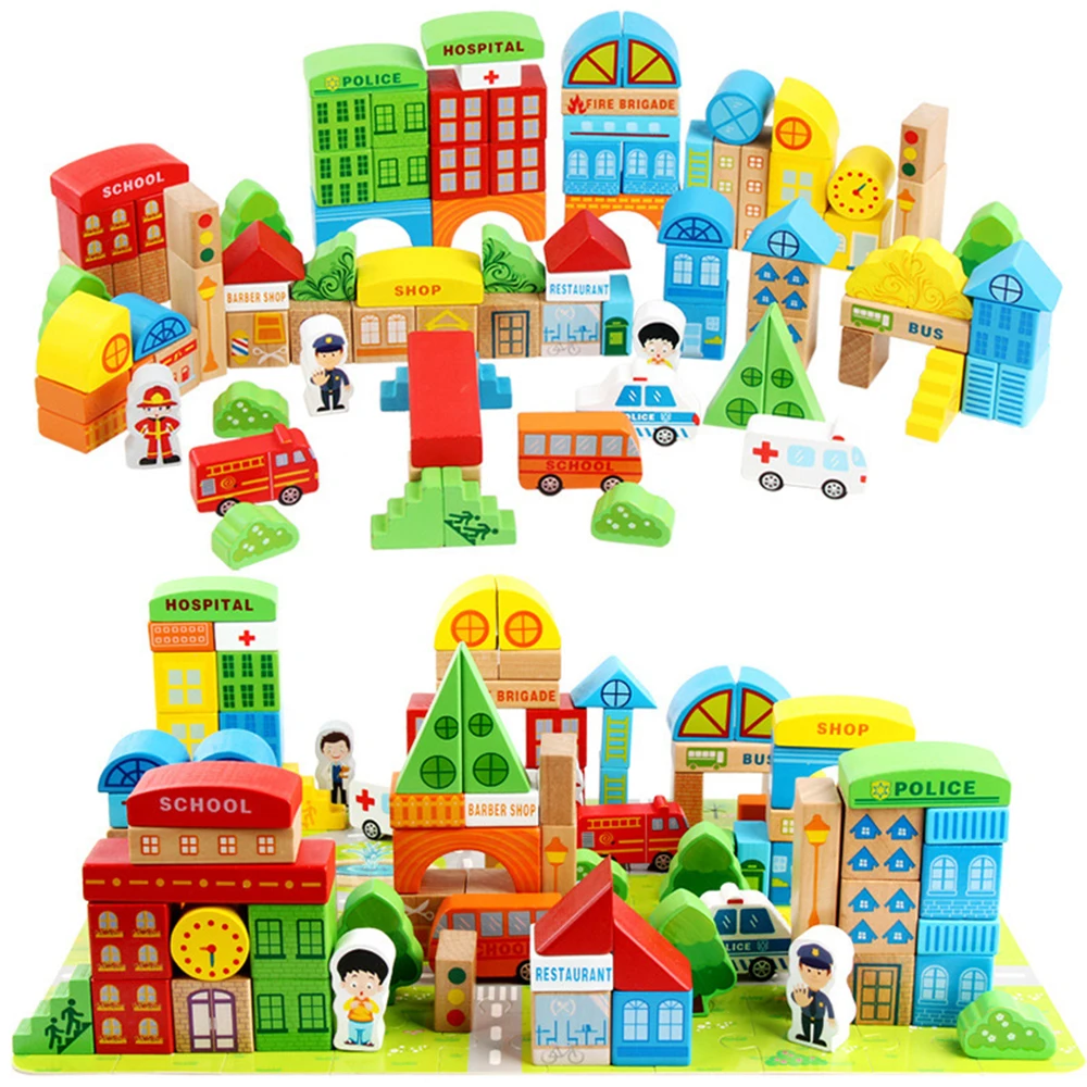 100PCS Wooden Blocks Toys 1-6 Years Urban Traffic Theme Wooden Toy Parent-child Interaction Puzzle Toy
100PCS Wooden Blocks Toys 1-6 Years Urban Traffic Theme Wooden Toy Parent-child Interaction Puzzle Toy