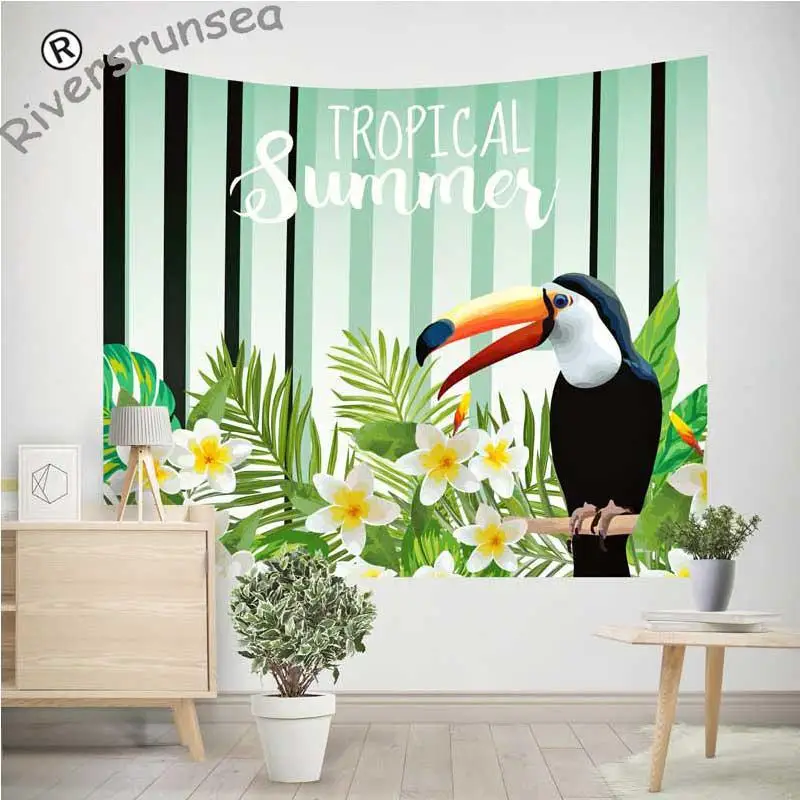 Custom Flamingo Tapestry Animal Parrot Nature Tropical Leaves Banana Leaf Garden Flowers Wall Hanging For Pink Party Decorations
Custom Flamingo Tapestry Animal Parrot Nature Tropical Leaves Banana Leaf Garden Flowers Wall Hanging For Pink Party Decorations
