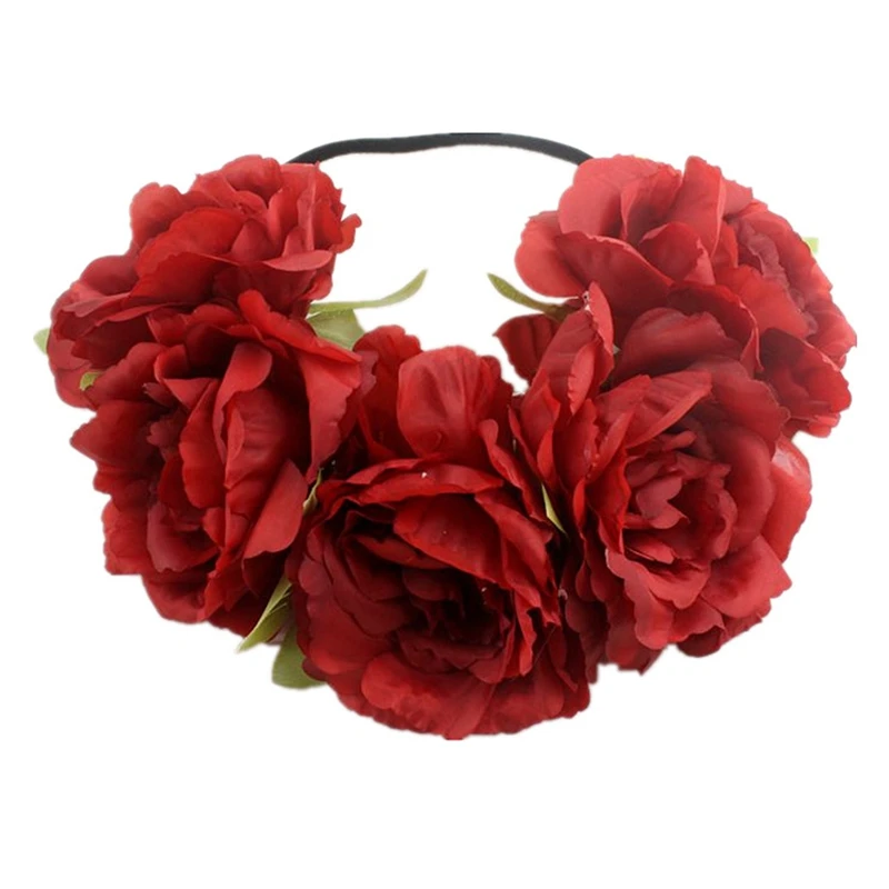 New Euro-American big imitation flower with Bohemian seaside holiday wreath Carnival Party headdress girl
New Euro-American big imitation flower with Bohemian seaside holiday wreath Carnival Party headdress girl