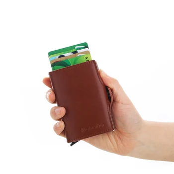 Genuine Leather Automatic Credit Card Holder High Quality Aluminum Business Credit Card Multi-function Card Holder Wallet
Genuine Leather Automatic Credit Card Holder High Quality Aluminum Business Credit Card Multi-function Card Holder Wallet