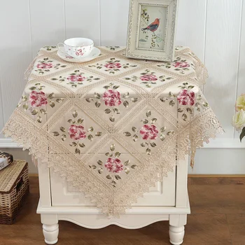 Korean pastoral lace embroidered tablecloth Multifunctional Dust-proof Bedside Cabinet Table Cover Wedding party decoration
Korean pastoral lace embroidered tablecloth Multifunctional Dust-proof Bedside Cabinet Table Cover Wedding party decoration