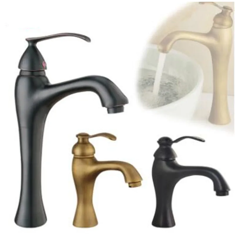 Copper European-style faucet antique platform basin cold-hot mixing faucet bathroom black faucet
Copper European-style faucet antique platform basin cold-hot mixing faucet bathroom black faucet