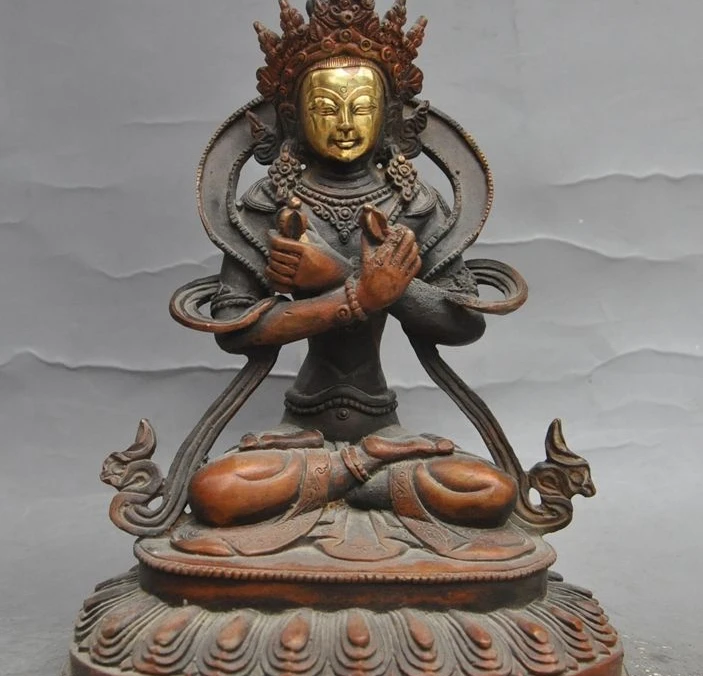 8" tibet buddhism joss bronze Gilt tara kwan-yin goddess Phurpa guanyin statue
8" tibet buddhism joss bronze Gilt tara kwan-yin goddess Phurpa guanyin statue
