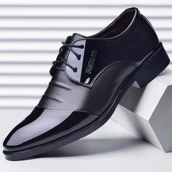 New Handsome Men'S Business & Dress Shoes Large Size 38-48 Nice Lace-up Smooth Pointed Toe Hard-Wearing and Anti-slip Shoes Male
New Handsome Men'S Business & Dress Shoes Large Size 38-48 Nice Lace-up Smooth Pointed Toe Hard-Wearing and Anti-slip Shoes Male