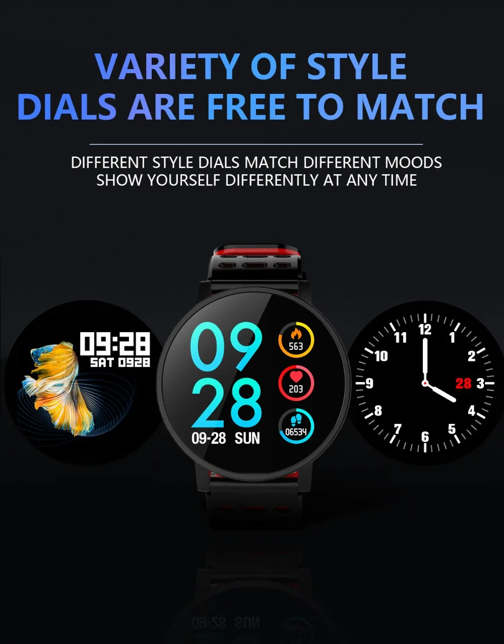 Q9 Smartwatch IP67 Waterproof Wearable Device Bluetooth Pedometer Heart Rate Monitor Color Display Smart Watch For AndroidIOS (5)