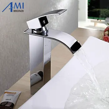 

7 Style Waterfall Bathroom Basin Faucets Mixer Tap Chromed Polished Brass Faucet