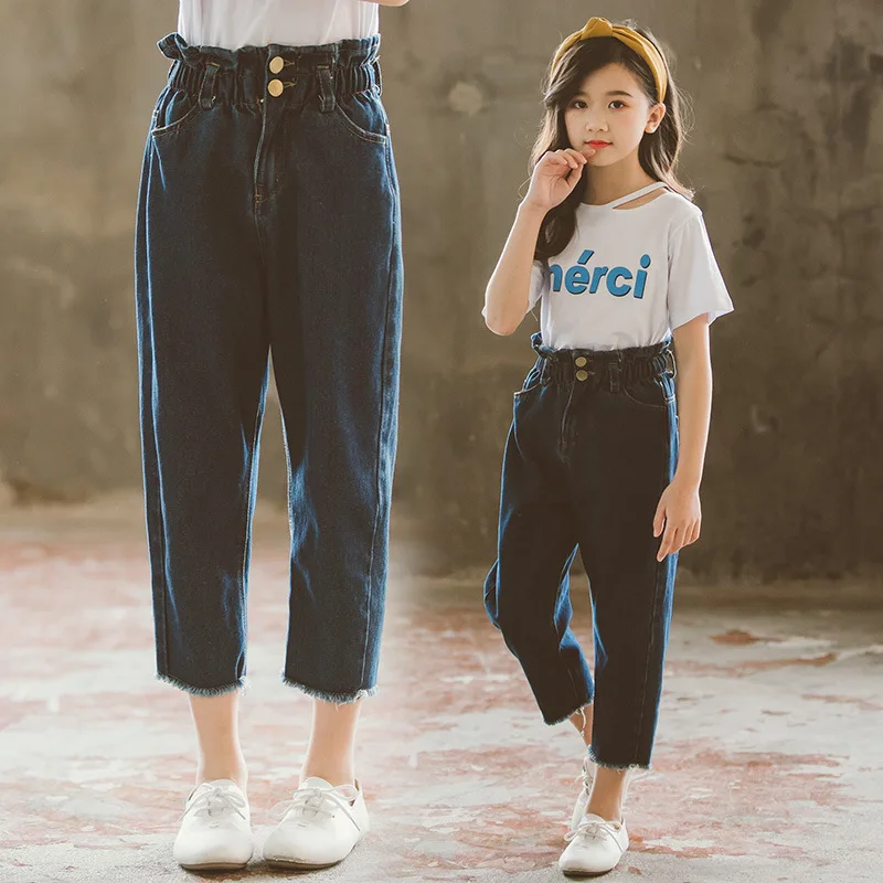Jeans for Kids Denim Pants Teenage Jeans for Girls Pants 10 12 Years Elastic High Waist Children Trousers Pantalon
Jeans for Kids Denim Pants Teenage Jeans for Girls Pants 10 12 Years Elastic High Waist Children Trousers Pantalon