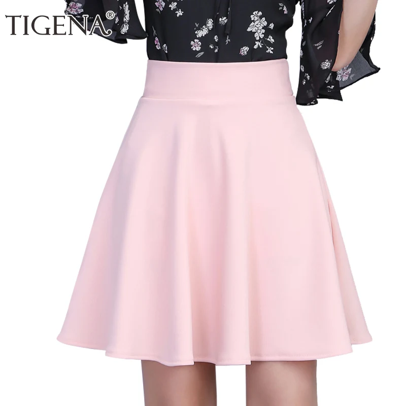 TIGENA Womens Skirt 2019 Summer High Waist Pleated Short Skirt For Women Mini Sun School Tutu Skirt Female Black White Pink Blue
TIGENA Womens Skirt 2019 Summer High Waist Pleated Short Skirt For Women Mini Sun School Tutu Skirt Female Black White Pink Blue