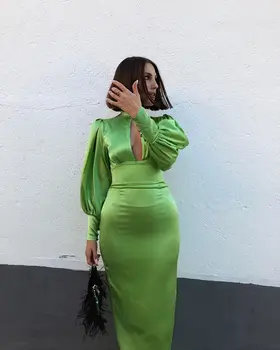 Green Mermaid Long Sleeves Formal Evening Dress Sexy Open Back Halter Simple Plus Size Prom Dresses Party Event Gowns
Green Mermaid Long Sleeves Formal Evening Dress Sexy Open Back Halter Simple Plus Size Prom Dresses Party Event Gowns