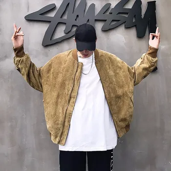 2018 New Men's Fashion Trend Outwear Casual Black/khaki Corduroy Fabric Bomber Streetwear Jackets Loose High-quality Coats M-XL
2018 New Men's Fashion Trend Outwear Casual Black/khaki Corduroy Fabric Bomber Streetwear Jackets Loose High-quality Coats M-XL