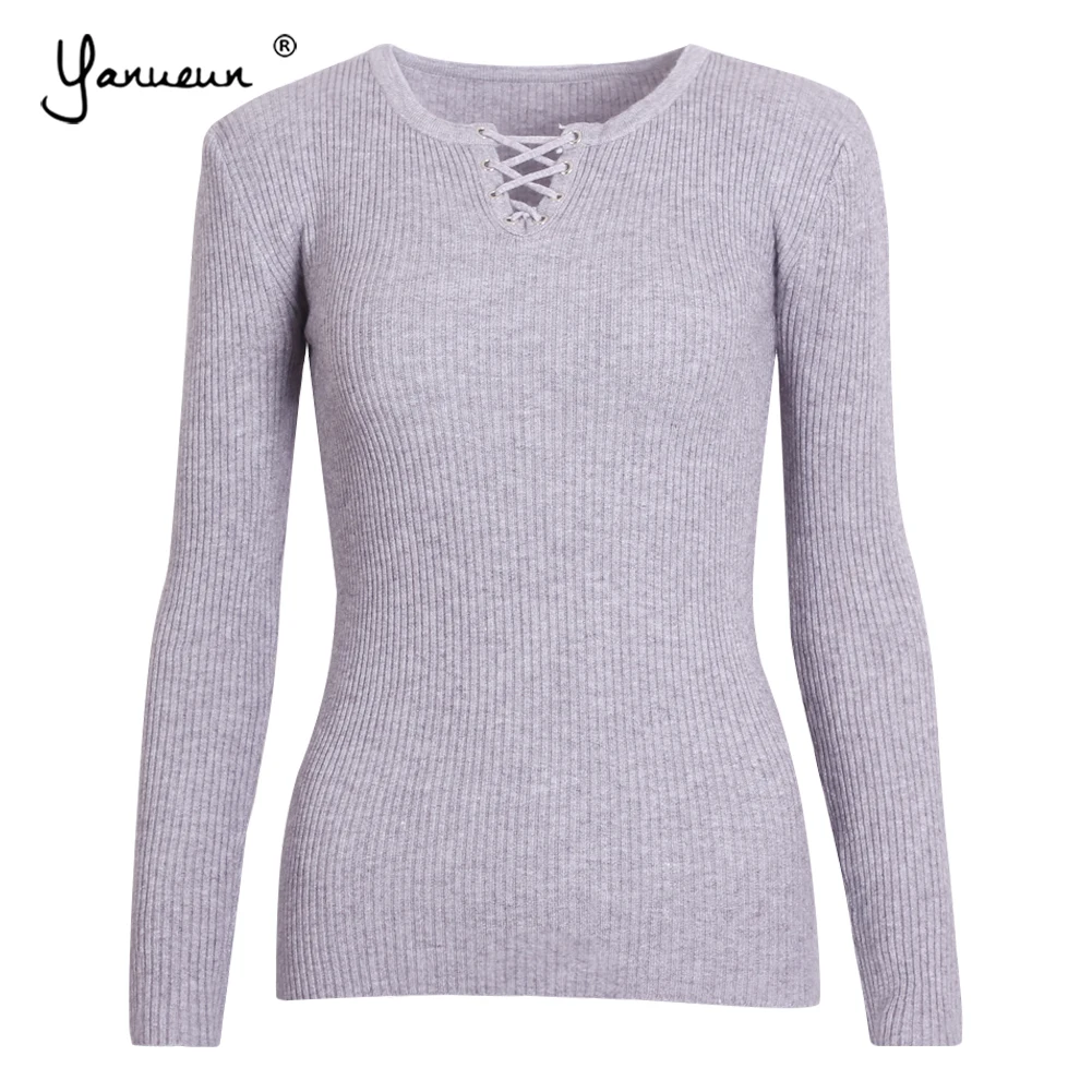 Yanueun 2018 Autumn New Casual Sweaters Long Sleeve Lace Up Trendy Pullover Knitting Tops Pull Knit Jumper Sweater For Women
Yanueun 2018 Autumn New Casual Sweaters Long Sleeve Lace Up Trendy Pullover Knitting Tops Pull Knit Jumper Sweater For Women