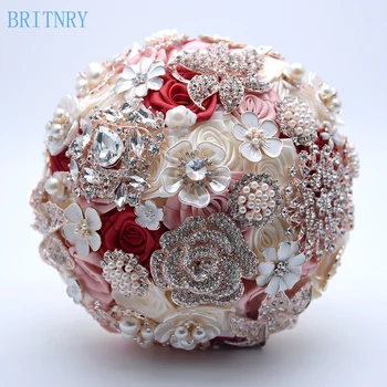BRITNRY High Quality 2018 Pink Wedding Bouquet Handmade Satin Rose Flower Bouquets Beaded with Crystal Bridal Bouquet
BRITNRY High Quality 2018 Pink Wedding Bouquet Handmade Satin Rose Flower Bouquets Beaded with Crystal Bridal Bouquet