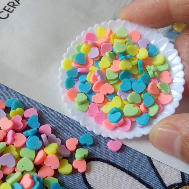 clay cabochon heart