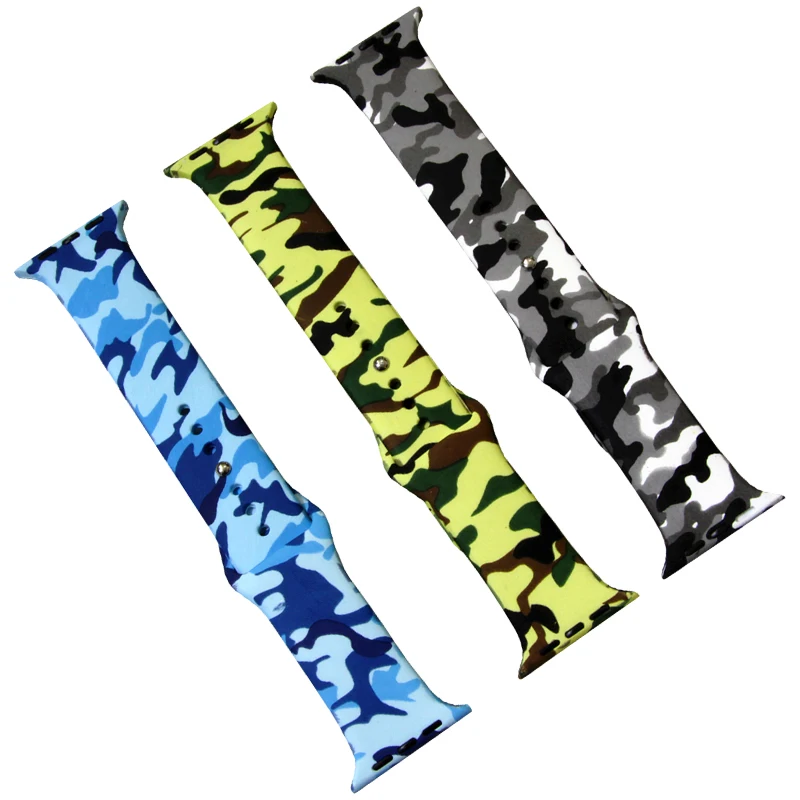 Camouflage Bracelet Strap For Apple Watch band 4 44/40mm TPU style women/men watches Accessories for iwatch Series 3 2 1 42/38mm
Camouflage Bracelet Strap For Apple Watch band 4 44/40mm TPU style women/men watches Accessories for iwatch Series 3 2 1 42/38mm