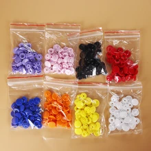 10 conjuntos (40 pces) botão de pressão de resina redonda plástico snaps prendedores prensa parafusos tamanho t5 tampões para roupas camisas acessórios de costura(China)