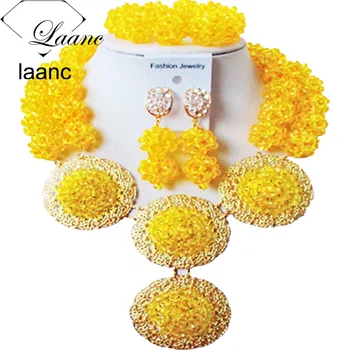 Laanc Latest Yellow Nigerian Beads Necklaces African Jewelry Set for Wedding AL663
Laanc Latest Yellow Nigerian Beads Necklaces African Jewelry Set for Wedding AL663