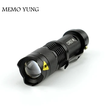 

4 pcs/lot CREE Q5 tactical flashlight 7W high powerful mini zoomable led flashlight 3 modes waterproof torch for camping