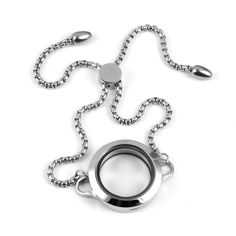 URSJEWELRY New Arrival 316L Stainless Steel 25mm Magnetic Silver Floating Lockets Living Memory Locket Bracelet Chain Bracelets
URSJEWELRY New Arrival 316L Stainless Steel 25mm Magnetic Silver Floating Lockets Living Memory Locket Bracelet Chain Bracelets