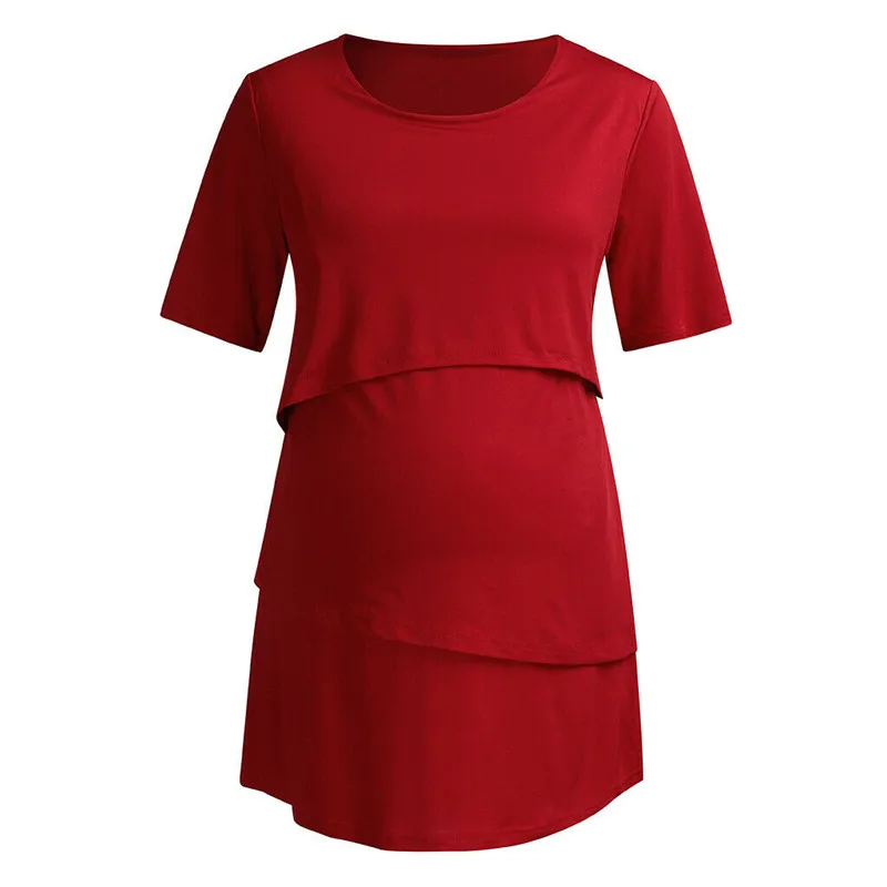 Short Sleeve Summer Maternity Nursing Tops Polyester Breastfeeding Solid Simple Clothes Easy To Feed Baby Outside Wear Plus Size
Short Sleeve Summer Maternity Nursing Tops Polyester Breastfeeding Solid Simple Clothes Easy To Feed Baby Outside Wear Plus Size