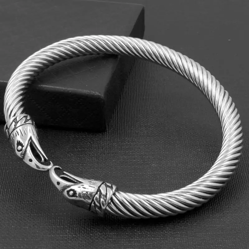 Mens Eagle Bracelets Stainless Steel Hawk Twisted Cable Bangle Cuff Bracelet in Silver-Color Men Jewelry Accessories Pulseira
Mens Eagle Bracelets Stainless Steel Hawk Twisted Cable Bangle Cuff Bracelet in Silver-Color Men Jewelry Accessories Pulseira