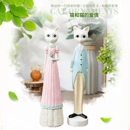 American Style Cat Figurine 2PCS/SET table sitting room furnishing articles Home DecorationThe wedding gifts
American Style Cat Figurine 2PCS/SET table sitting room furnishing articles Home DecorationThe wedding gifts