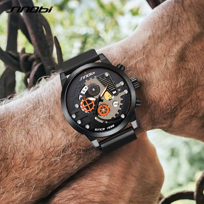 SINOBI Gear Dial Original Design Creative Men Watches Relogio Masculino Fashion Sports Quartz Watch For Men Chronograph Clock
SINOBI Gear Dial Original Design Creative Men Watches Relogio Masculino Fashion Sports Quartz Watch For Men Chronograph Clock