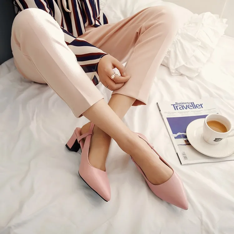 Big Size 11 12 13 14 15 16 17 ladies high heels women shoes woman pumps Coarse-heeled, pointed, naked high-heeled shoes 
Big Size 11 12 13 14 15 16 17 ladies high heels women shoes woman pumps Coarse-heeled, pointed, naked high-heeled shoes