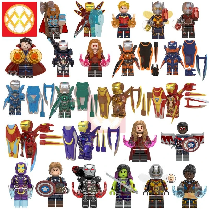 WM6063 Iron Man Doctor Strange Thor Wasp Ant Man Gamora Pepper Captain America Shuri Building Blocks Toys For Children X0263
WM6063 Iron Man Doctor Strange Thor Wasp Ant Man Gamora Pepper Captain America Shuri Building Blocks Toys For Children X0263