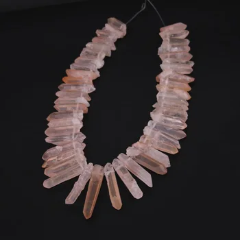 Rough Pink Quartz Top Drilled Stick Points Loose Beads Briolettes Pendants strand,Natural Quartz Raw Crystals Graduated Spikes
Rough Pink Quartz Top Drilled Stick Points Loose Beads Briolettes Pendants strand,Natural Quartz Raw Crystals Graduated Spikes