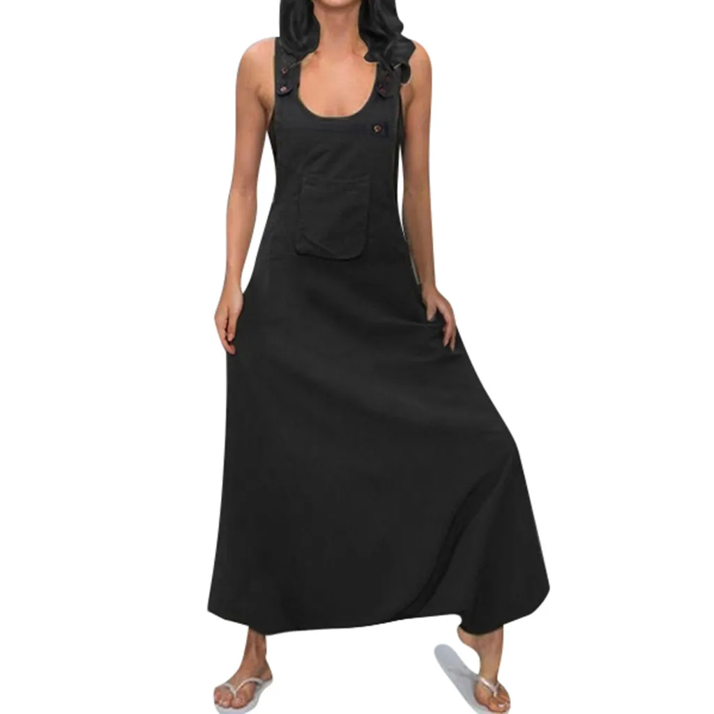 Women Jumpsuit Plus Size Women U Neck Sleeveless Backless Side Pockets Baggy Long Jumpsuits Solid Loose Jumpsuit Summer OverallS
Women Jumpsuit Plus Size Women U Neck Sleeveless Backless Side Pockets Baggy Long Jumpsuits Solid Loose Jumpsuit Summer OverallS