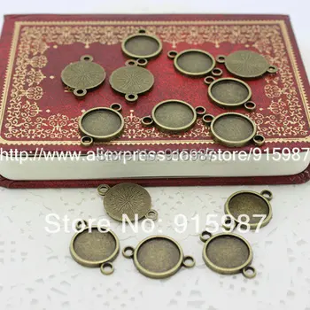 Sweet Bell 50pcs/lot Connector Antique bronze Cabochon Pendant Settings Jewelry Pendant Blanks 10mm Fit Jewelry Making A1304
Sweet Bell 50pcs/lot Connector Antique bronze Cabochon Pendant Settings Jewelry Pendant Blanks 10mm Fit Jewelry Making A1304