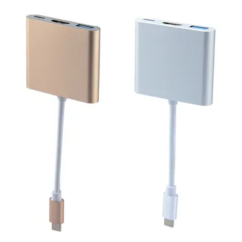 Digital AV Multiport Adapter Type C to 4K HDMI USB 3.0 Charging Cable Adapter USB-C 3.1 Converter for Macbook Samsung Android
Digital AV Multiport Adapter Type C to 4K HDMI USB 3.0 Charging Cable Adapter USB-C 3.1 Converter for Macbook Samsung Android