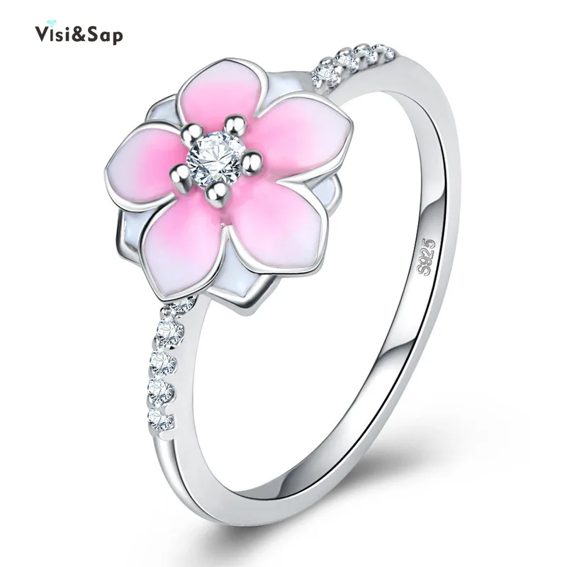 Visisap Hand Ornaments Blossom Pink Flowers Rings for Women Romantic Party Ring Elegant Accessories Jewelry Supplier B1440
Visisap Hand Ornaments Blossom Pink Flowers Rings for Women Romantic Party Ring Elegant Accessories Jewelry Supplier B1440