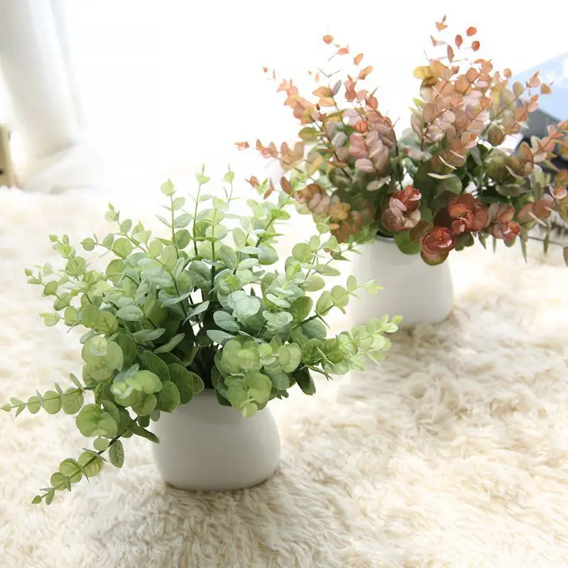 Artificial Plastic Eucalyptus tree branch for Christmas wedding decoration Flower arrangment small leaves plant faux foliage
Artificial Plastic Eucalyptus tree branch for Christmas wedding decoration Flower arrangment small leaves plant faux foliage