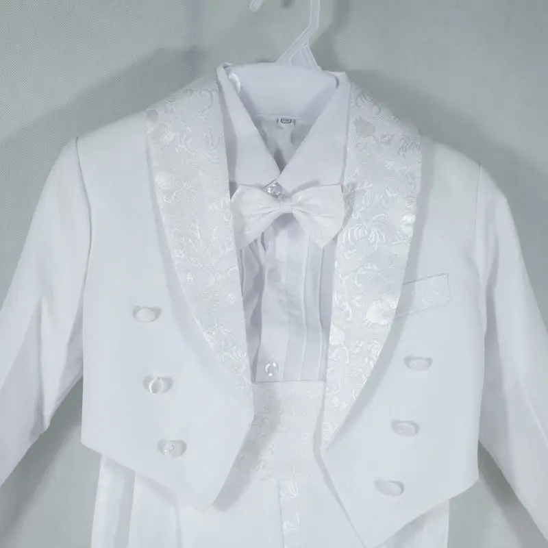 Новинка 2017 года белый костюм для мальчика на свадьбу детский выпускной смокинг