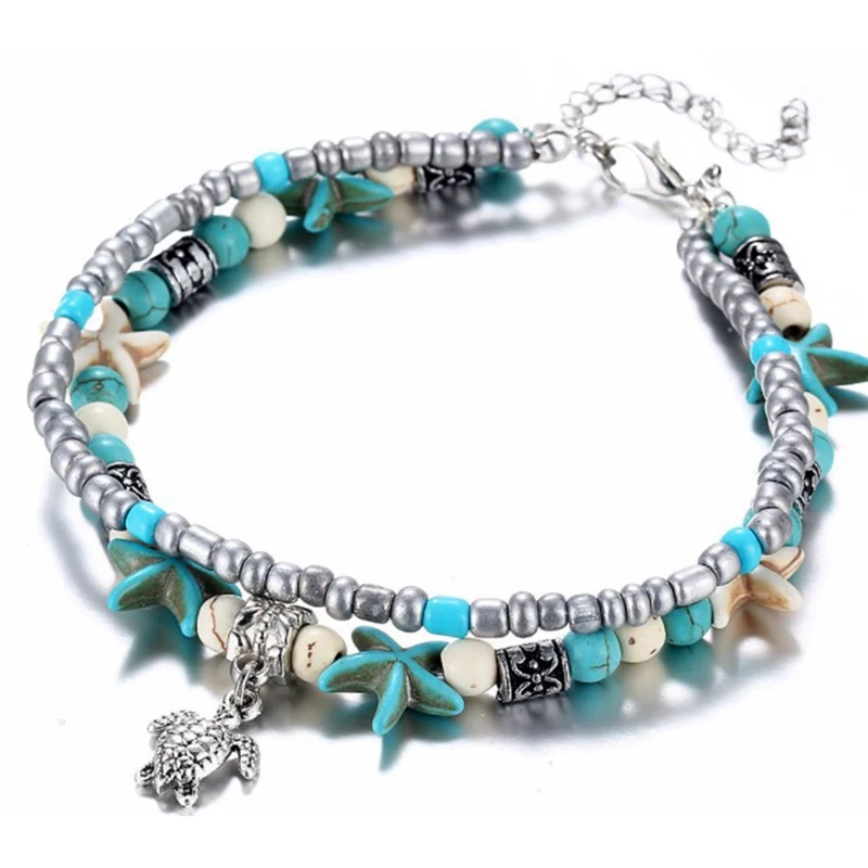 Vintage Shell Beads Starfish Sea Turtle Anklets For Women New Multi Layer Anklet Leg Bracelet Handmade Bohemian Jewelry
Vintage Shell Beads Starfish Sea Turtle Anklets For Women New Multi Layer Anklet Leg Bracelet Handmade Bohemian Jewelry