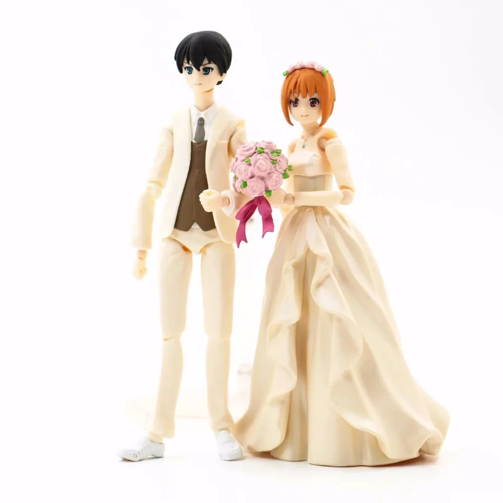 HKXZM Аниме figma EX-046 Жених EX-047 Невеста ПВХ фигурка Коллекционная модель игрушки