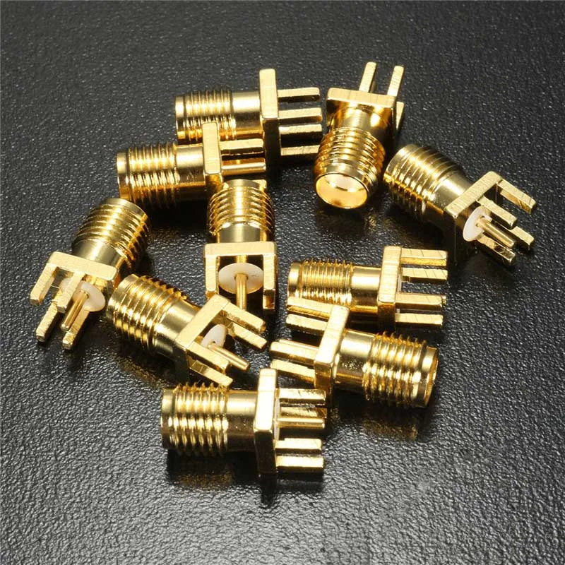 10Pcs 1.6mm SMA Female Jack Solder Nut Edge PCB Clip Straight Mount Gold Plated RF Connector Receptacle Solder
10Pcs 1.6mm SMA Female Jack Solder Nut Edge PCB Clip Straight Mount Gold Plated RF Connector Receptacle Solder
