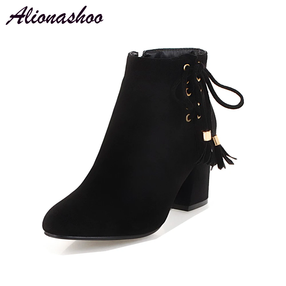 Alionashoo Plus Size Ankle Boots For Women Platform High Heels Female Lace Up Shoes Woman Zipper Short Boot Casual Ladies Shoes
Alionashoo Plus Size Ankle Boots For Women Platform High Heels Female Lace Up Shoes Woman Zipper Short Boot Casual Ladies Shoes