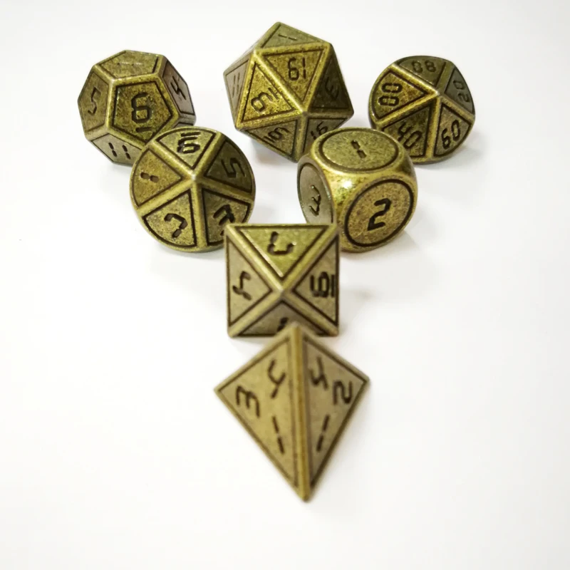 Manufacturers sell the new font dungeons & dragons 7 PCS /set creative RPG dice d&d metal die bronze
Manufacturers sell the new font dungeons & dragons 7 PCS /set creative RPG dice d&d metal die bronze