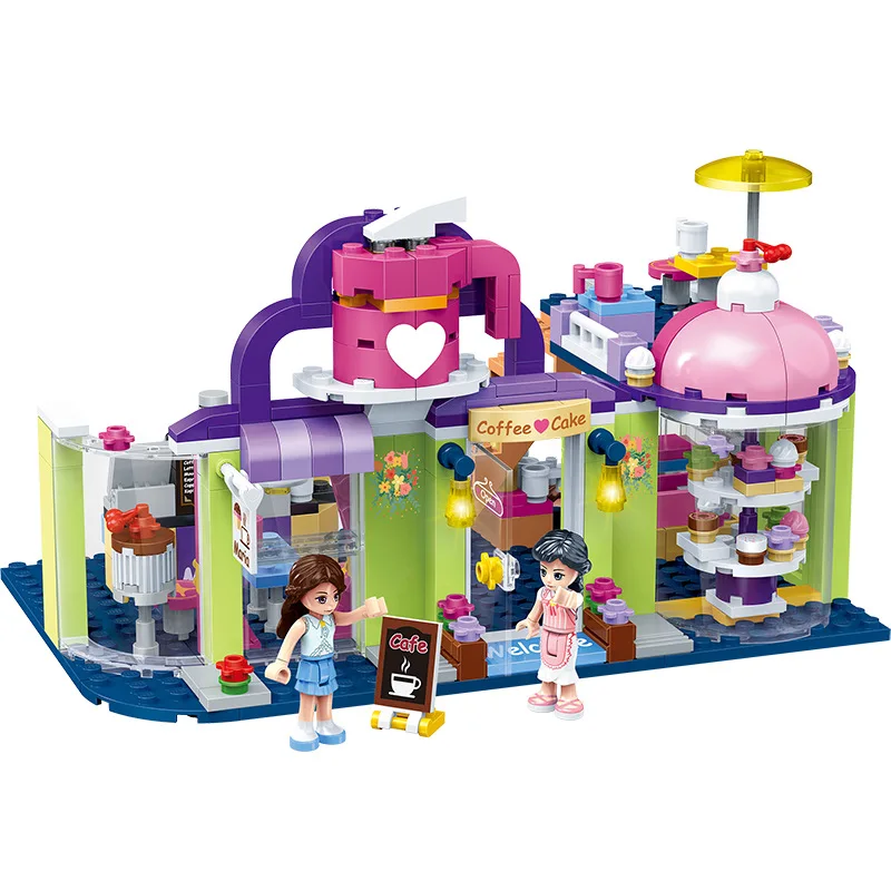Фото 333pcs Children's building blocks toy Compatible Legoingly Friends city girls Maria's Cake Coffee Shop figures Bricks | Игрушки и