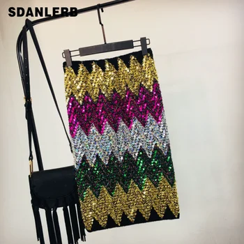 2019 Autumn Winter New Fashion Sexy Elastic Bodycon Skirt Girls Ladies Slim Package Hip Midi Skirts Color Sequins Basic Skirt
2019 Autumn Winter New Fashion Sexy Elastic Bodycon Skirt Girls Ladies Slim Package Hip Midi Skirts Color Sequins Basic Skirt