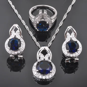 New Classic Blue Zirconia Women's Silver Color Jewelry Sets Earrings/Pendant/Necklace/Rings QZ0265
New Classic Blue Zirconia Women's Silver Color Jewelry Sets Earrings/Pendant/Necklace/Rings QZ0265
