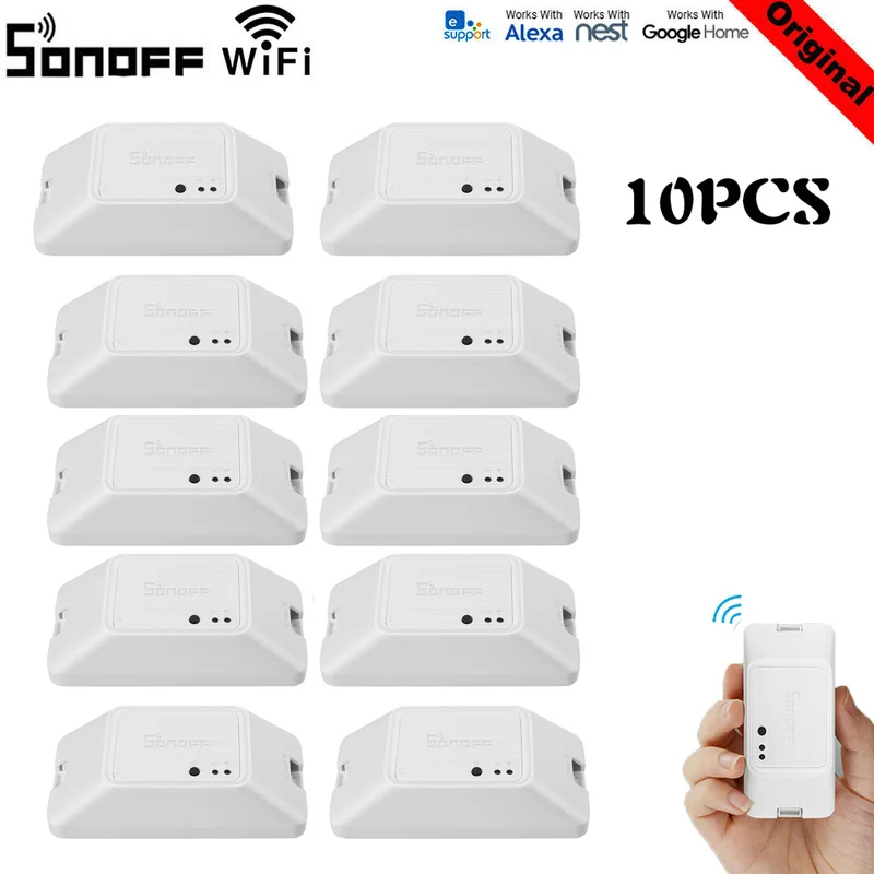 10pcs SONOFF BASIC / RF R3 Smart WiFi Switch Light Timer /LAN/Voice Remote Control Mode with Alexa Google Home
10pcs SONOFF BASIC / RF R3 Smart WiFi Switch Light Timer /LAN/Voice Remote Control Mode with Alexa Google Home